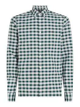 Клетчатая рубашка TOMMY HILFIGER Regular fit Button Up Shirt, зеленый