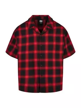 Клетчатая рубашка Urban Classics Comfort fit Button Up Shirt, черный