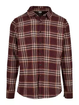 Клетчатая рубашка Urban Classics Regular fit Button Up Shirt, цвет light brown/dark brown