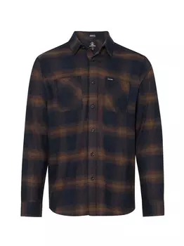 Клетчатая рубашка Volcom Comfort fit Button Up Shirt Netastone, коричневый