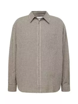 Клетчатая рубашка WEEKDAY Comfort fit Button Up Shirt, черный