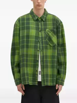 Клетчатая рубашка Wood Wood, зеленый