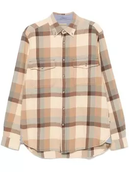 Клетчатая рубашка Woolrich, нейтральный цвет