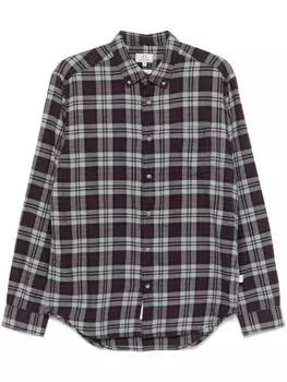 Клетчатая рубашка Woolrich, серый