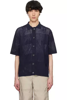 Клетчатая рубашка Wooyoungmi, синий