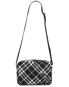 Клетчатая сумка через плечо Burberry, цвет Black & Calico