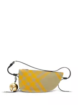 Клетчатая сумка на плечо Sling Shield BURBERRY, желтый