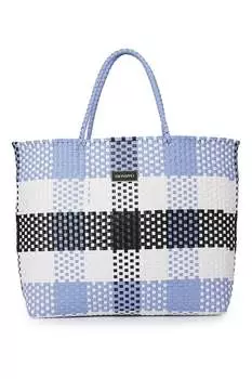 Клетчатая сумка-шоппер Pococi с эффектом плетения Gioseppo, черный