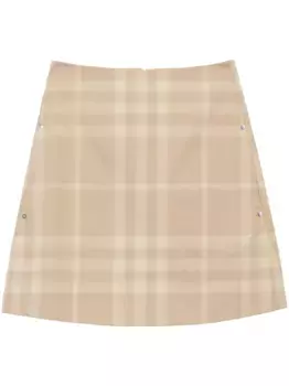 Клетчатая юбка А-силуэта BURBERRY, нейтральный