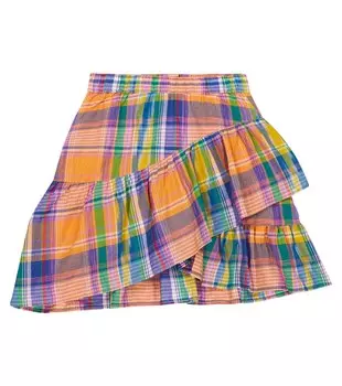 Клетчатая юбка Breena из хлопкового поплина Molo, разноцветный