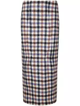 Клетчатая юбка Stefano Mortari, синий