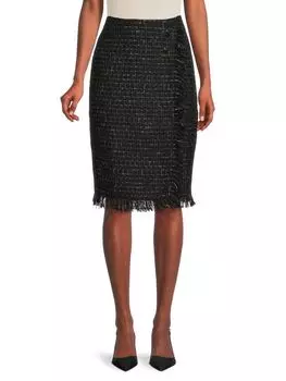 Клетчатая юбка Wdny с запахом, черный