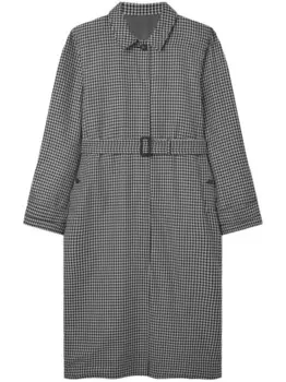 Клетчатое двустороннее пальто для автомобиля Stella McCartney, черный
