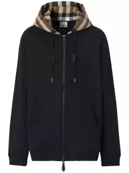 Клетчатое худи BURBERRY, черный
