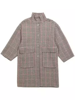 Клетчатое пальто Bimba y Lola, нейтральный цвет