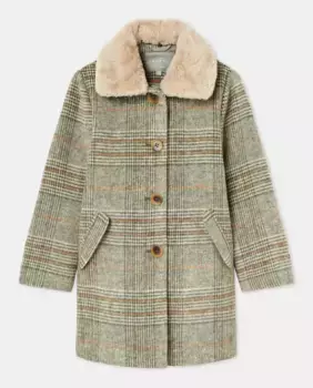 Клетчатое пальто для девочки Coconut El Corte Ingls, зеленый