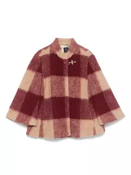 Клетчатое пальто Fay Kids, нейтральный цвет