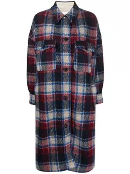 Клетчатое пальто-рубашка Fontizi MARANT TOILE, синий