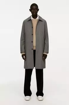 Клетчатое пальто в стиле авто Arket, серый