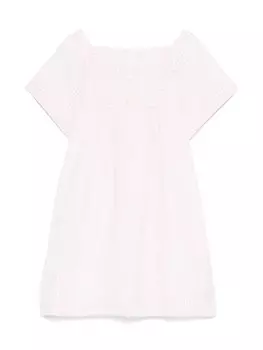 Клетчатое платье Bonpoint, розовый