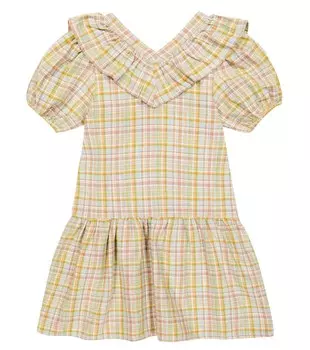 Клетчатое платье Constanza из хлопка The New Society, разноцветный