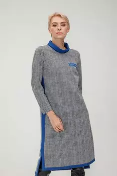 Клетчатое платье с контрастами Helmidge, черный