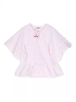 Клетчатое платье с оборками Sundek, розовый