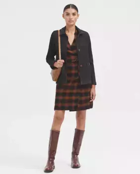 Клетчатое платье с запахом Nice Things, мультиколор