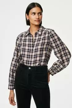 Клетчатую рубашку Marks & Spencer, черный