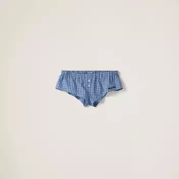 Клетчатые боксеры Miu Miu, синий