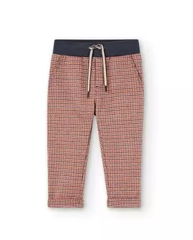 Клетчатые брюки для мальчика с карманами Boboli, мультиколор
