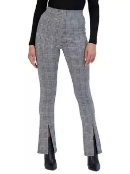 Клетчатые брюки Ookie & Lala с разрезом спереди, черный/белый