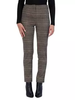 Клетчатые брюки Ookie & Lala жаккардовой отделкой, черный/коричневый
