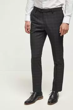 Клетчатые брюки от костюма Next, черный