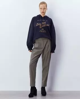 Клетчатые брюки с поясом Sfera, коричневый