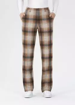 Клетчатые брюки SteHmann, цвет Sepia