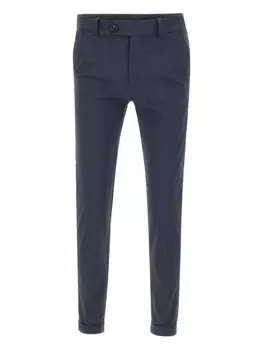 Клетчатые брюки строгого покроя RRD, синий