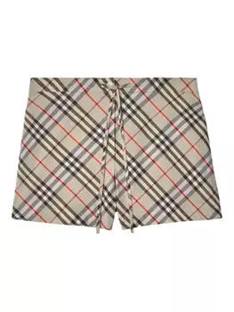 Клетчатые хлопковые шорты Burberry, нейтральный