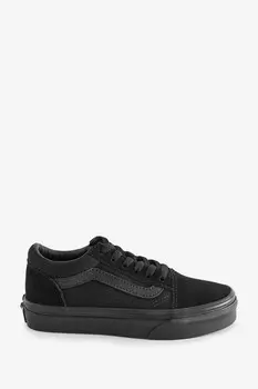 Клетчатые кроссовки Old School для мальчиков Vans, черный