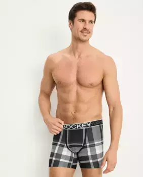 Клетчатые мужские боксеры из ткани Jockey, черный