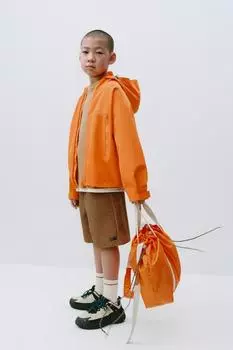 Клетчатые нейлоновые шорты-бермуды ZARA, цвет Terracotta