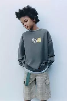 Клетчатые шорты-бермуды ZARA, цвет Light khaki