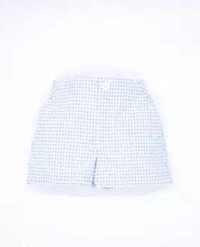 Клетчатые шорты для мальчиков с декоративной пуговицей Fina Ejerique, синий