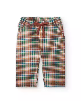 Клетчатые штаны для девочки с карманами и кулиской Boboli, мультиколор