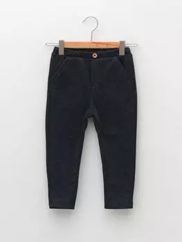 Клетчатые спортивные штаны для маленьких мальчиков с эластичной резинкой на талии LCW baby, темно-серый плед