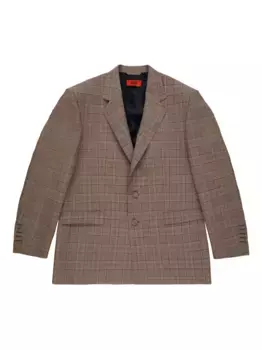 Клетчатый блейзер 424, коричневый