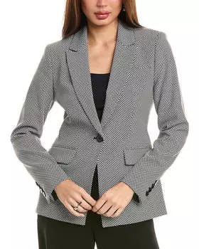 Клетчатый блейзер Elie Tahari, черный