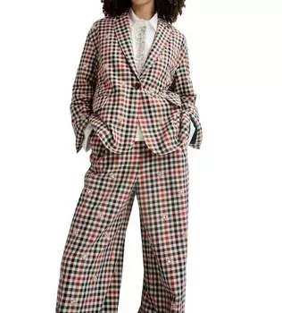 Клетчатый блейзер Heaven бежевого/темно-синего/красного цвета ESSENTIEL ANTWERP