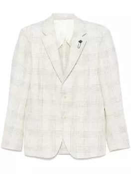 Клетчатый блейзер Lardini, нейтральный