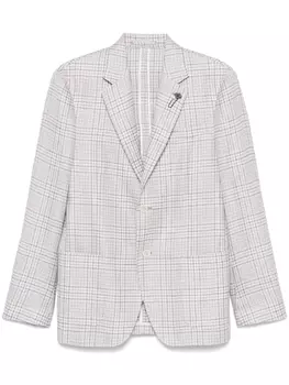 Клетчатый блейзер Lardini, нейтральный